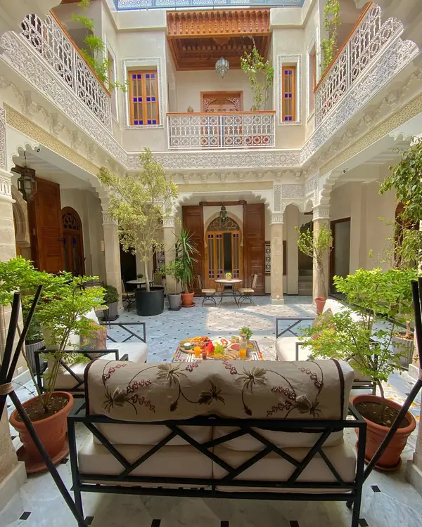 Le patio vu de la galerie